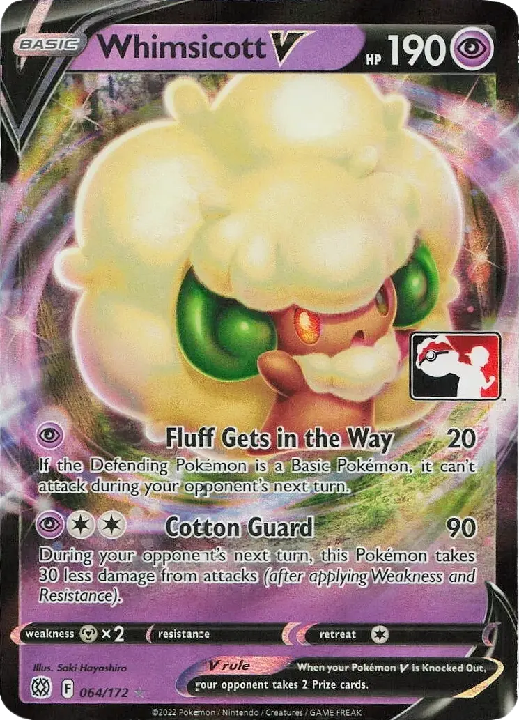 34287094-9cbf-4a1e-b5bf-4ea7a9c70bfb Whimsicott V (064/172) Prize Pack Series