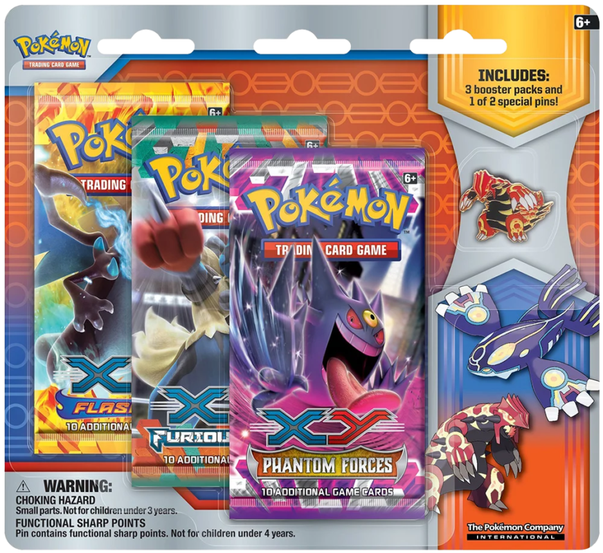 XY 3-Pack Blister Primal Groudon Collector's Pin