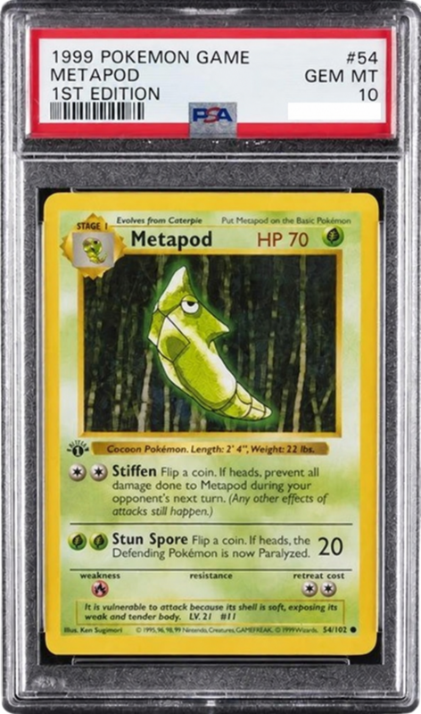 PSA 10 Metapod 1ST Edition