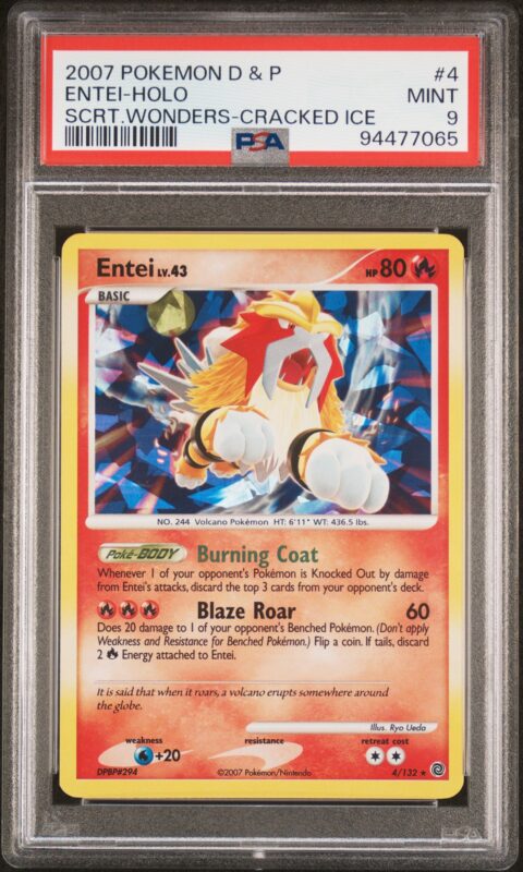 PSA 9Entei #4/132 Secret Wonders