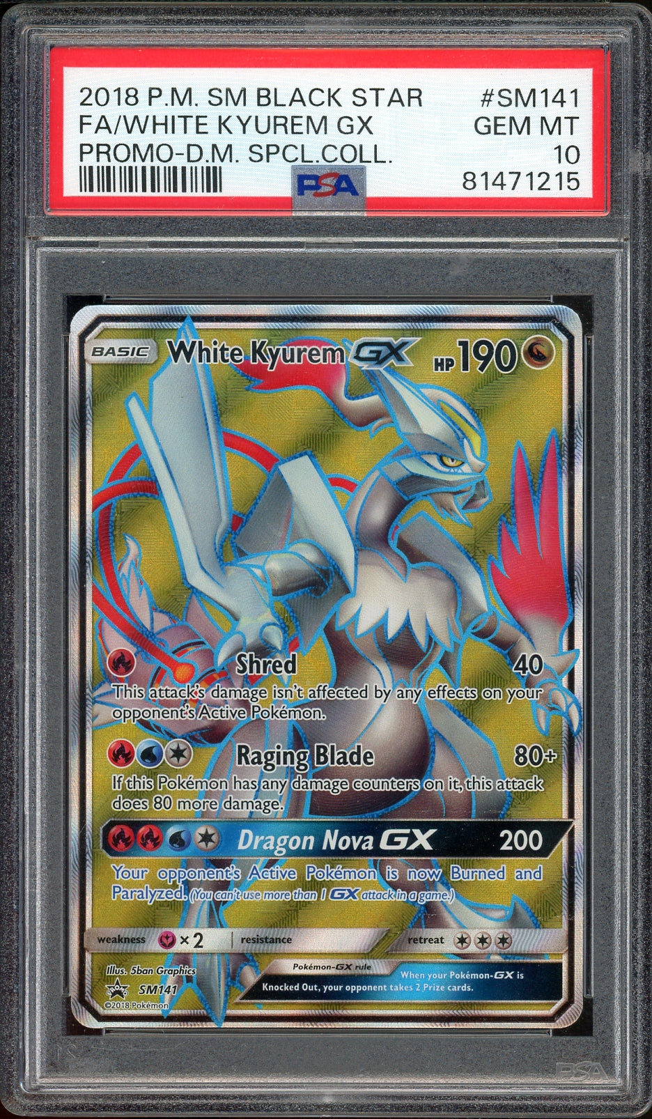 img103_aa560e11-8ede-4a72-9754-7ebfd1adb65d PSA 10 FA/WHITE KYUREM GX SM BLACK STAR PROMO