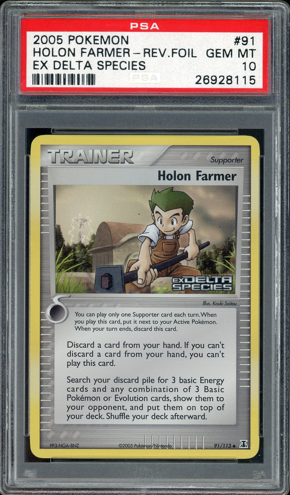 img136 PSA 10 HOLON FARMER-REV.FOIL DELTA SPECIES