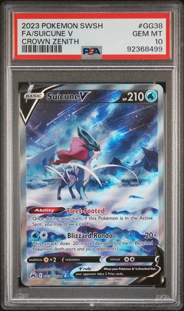 PSA 10 FA/SUICUNE V CROWN ZENITH