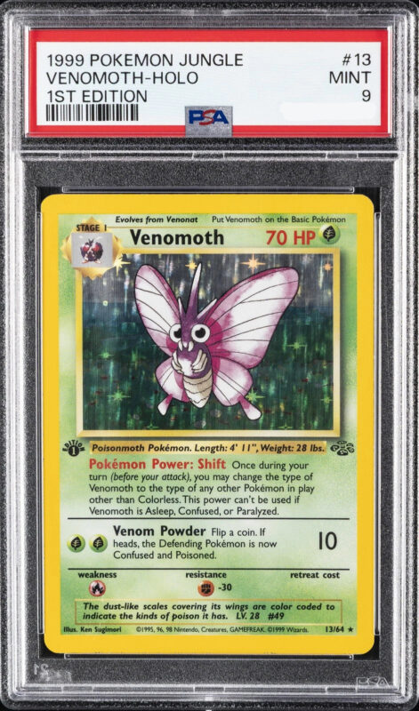 PSA 9 Venomoth Holo Jungle 1st Edition