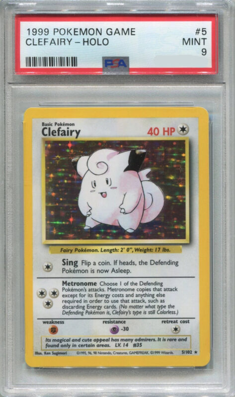 PSA 9 Clefairy Holo Base Set Unlimited